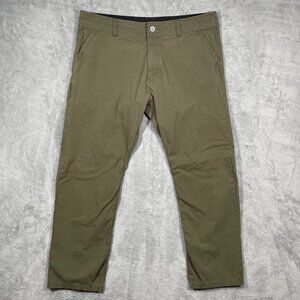 KUHL Slax Pants Stretch Lightweight Hiking 40x30 Mens Green Outdoors Trail